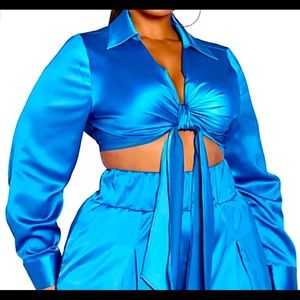 La Reina Satin Crop Top